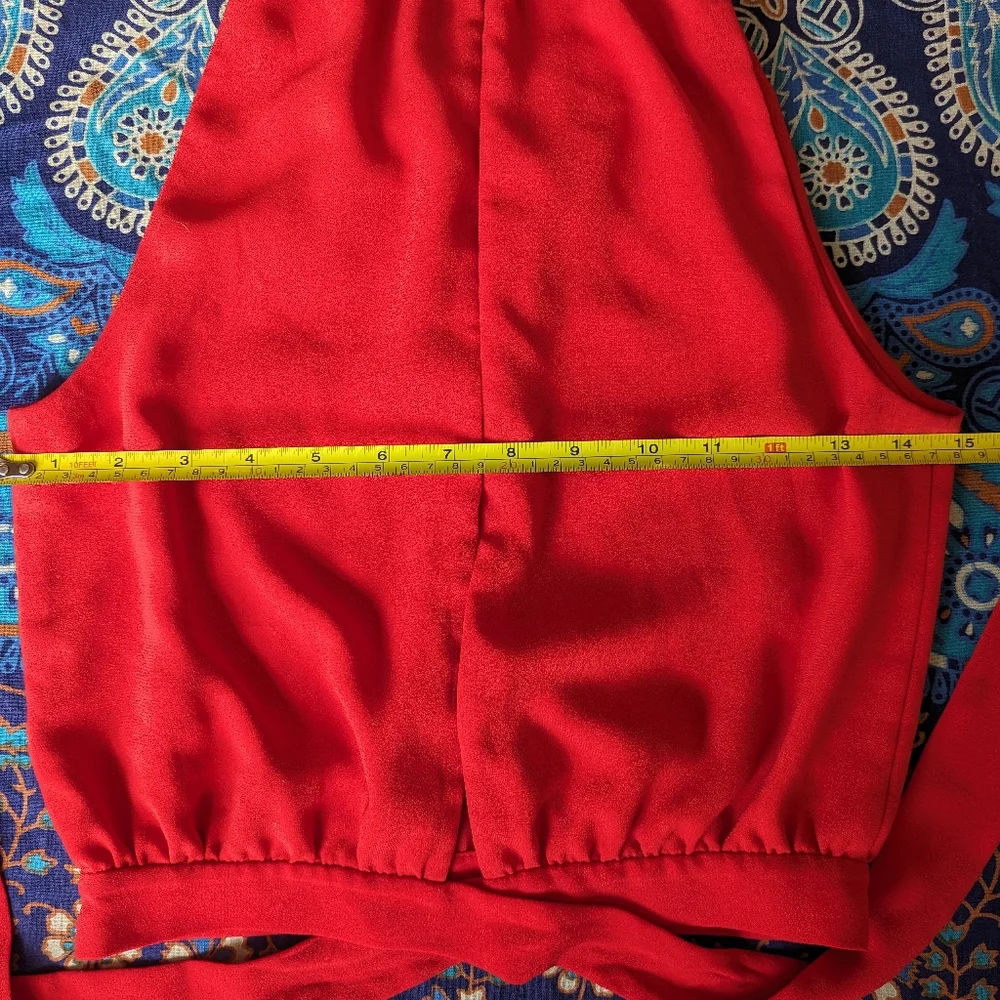 Wilfred | Aritzia Red Patrice Halter Top, Tie Back, Size XS - Picture 8 of 10